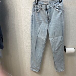 Abercrombie light washed jeans high rise curve love